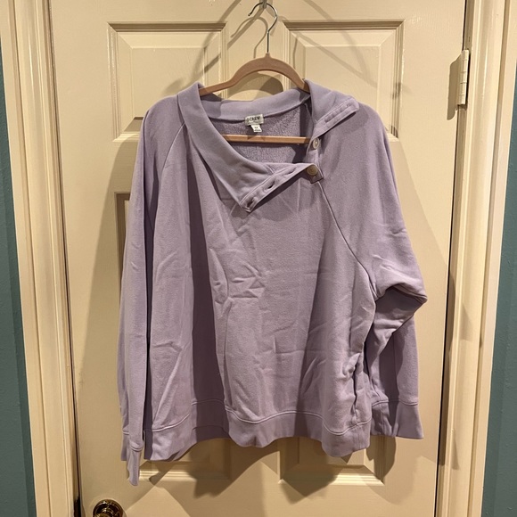 J. Crew Tops - JCrew sweatshirt with button up collar.